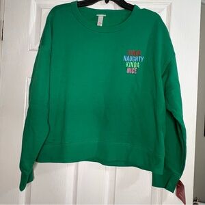 Wondershop Women's Kinda Naughty Kinda Nice Sweatshirt New Size XL